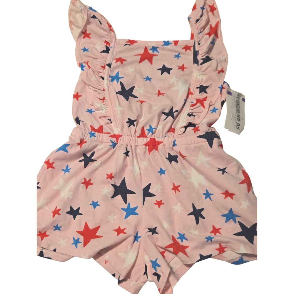 Tucker Tate Kids Stars Romper Ruffles Sleeves Pink Blue‎ Red Size 4